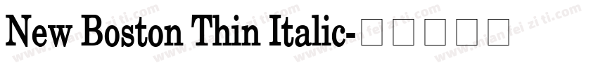 New Boston Thin Italic字体转换